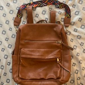 Leather backpack